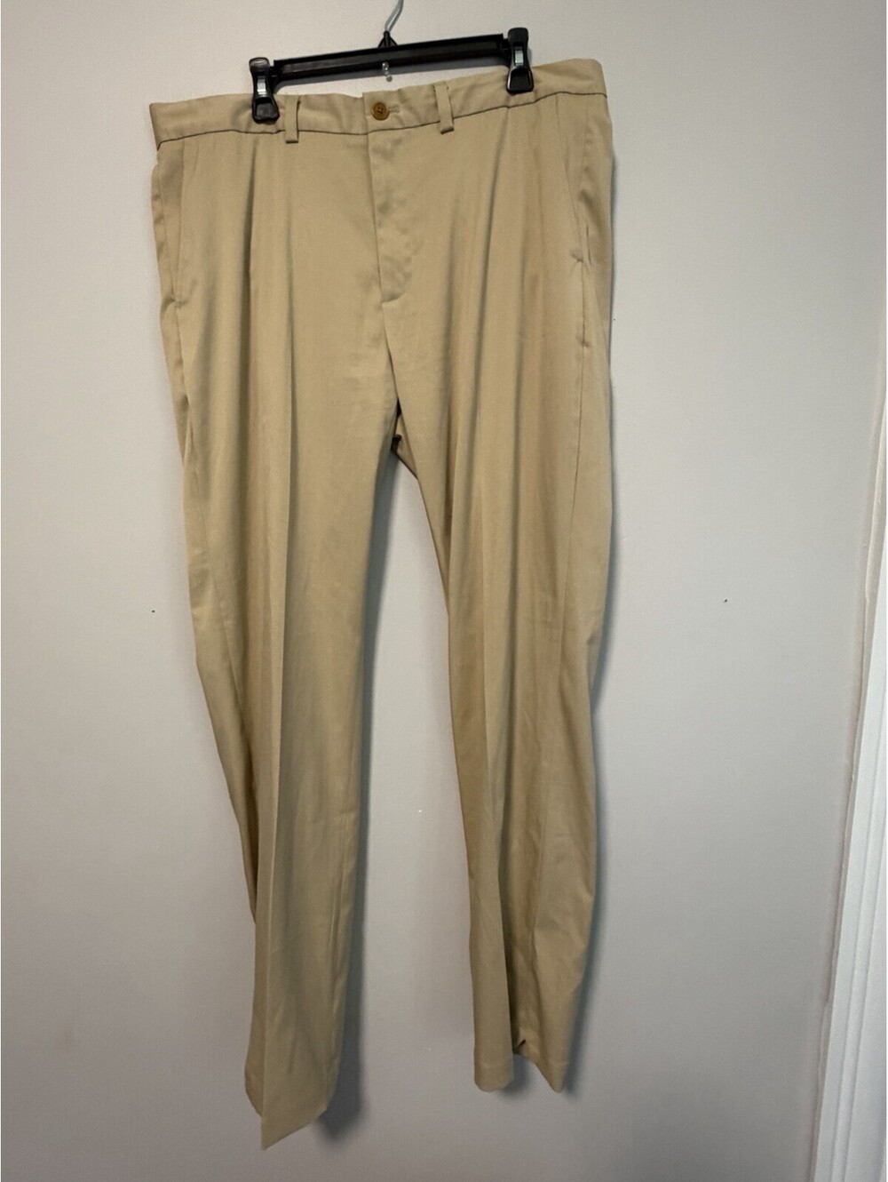 Brooks Brothers Performance Series Stretch Chino Pants 38x34 Khaki Tan V-Notch